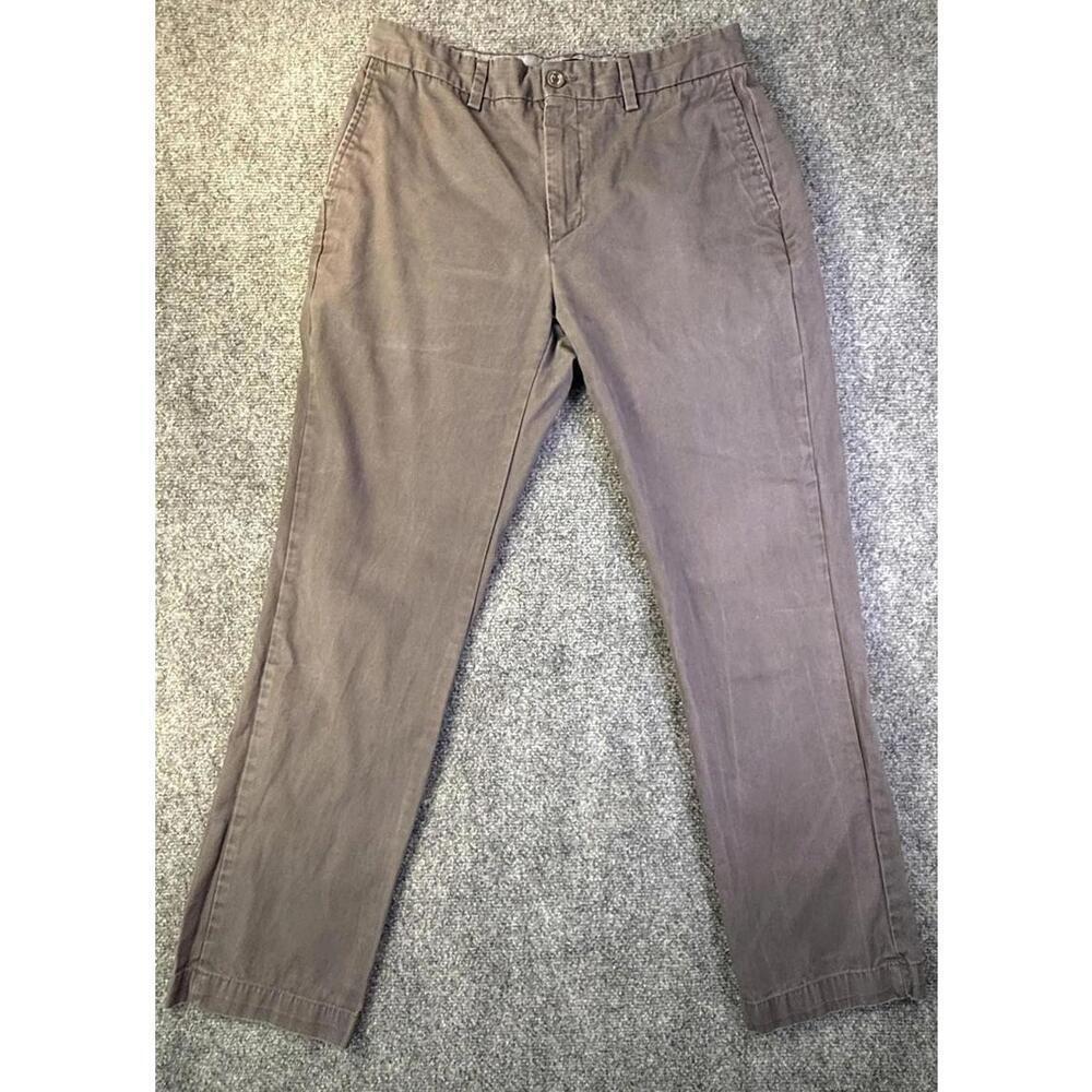 Banana Republic Emerson Pants Mens 32x32 Gray Straight Leg Chino Cotton Casual